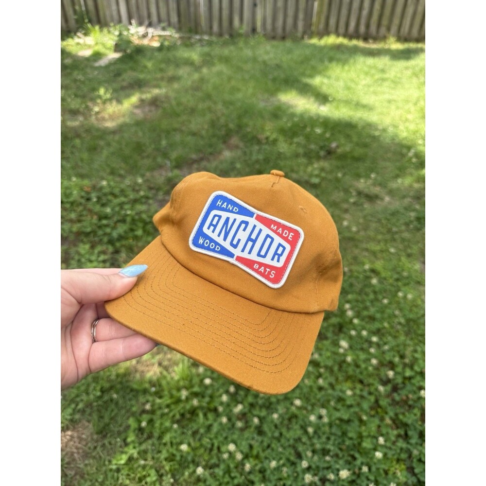 THE RALLY CAP by Anchor Bat Co Mustard Baseball Hat Adjustable